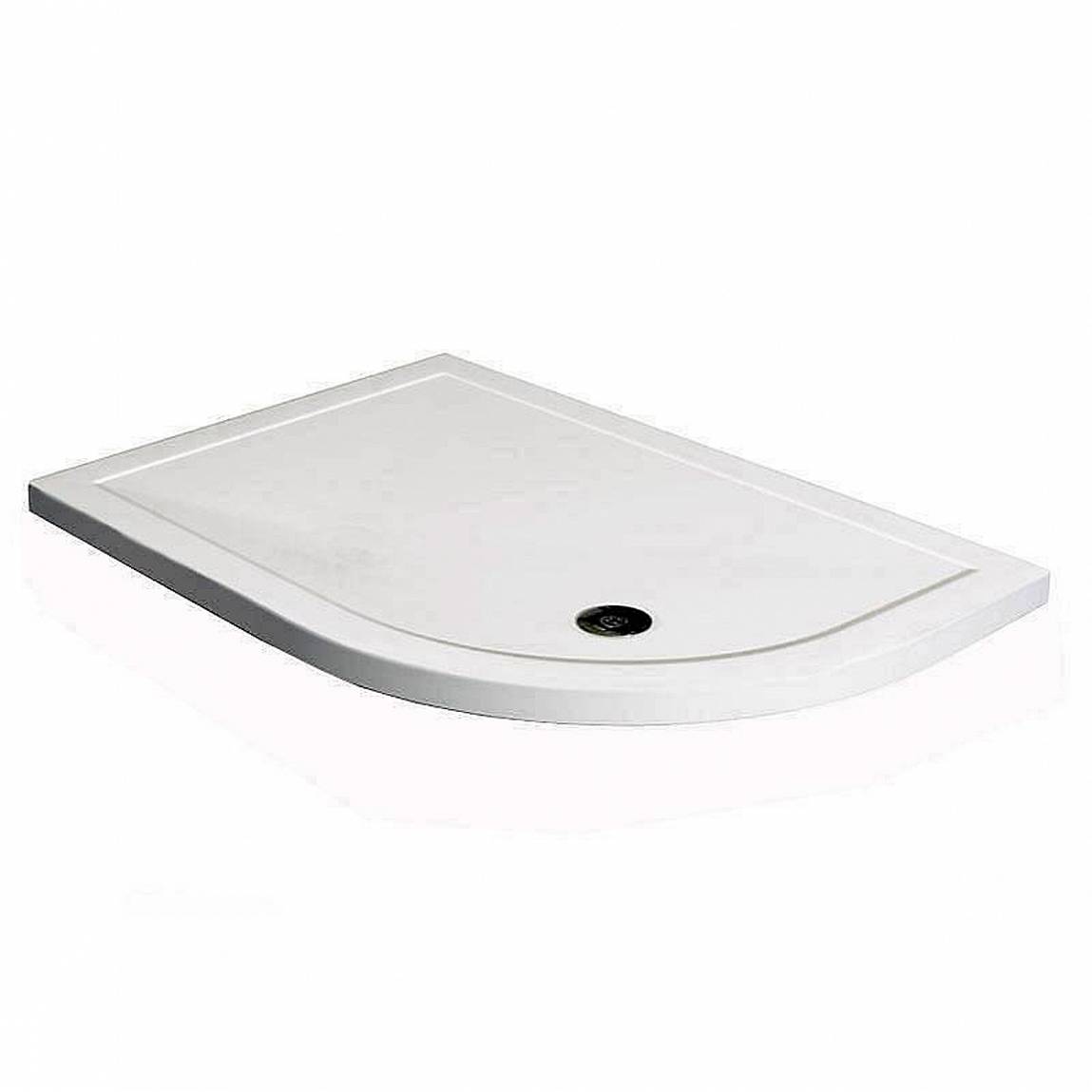 Offset Quadrant Stone Shower Tray 1200 x 900 RH | VictoriaPlum.com