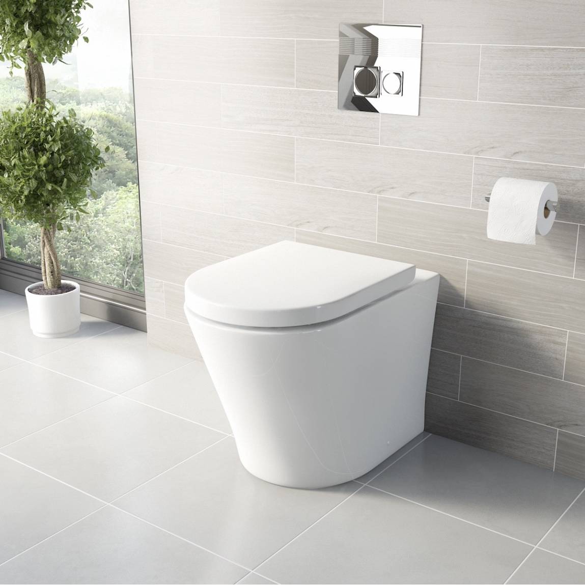 Arc Back To Wall Toilet including Soft Closing Seat